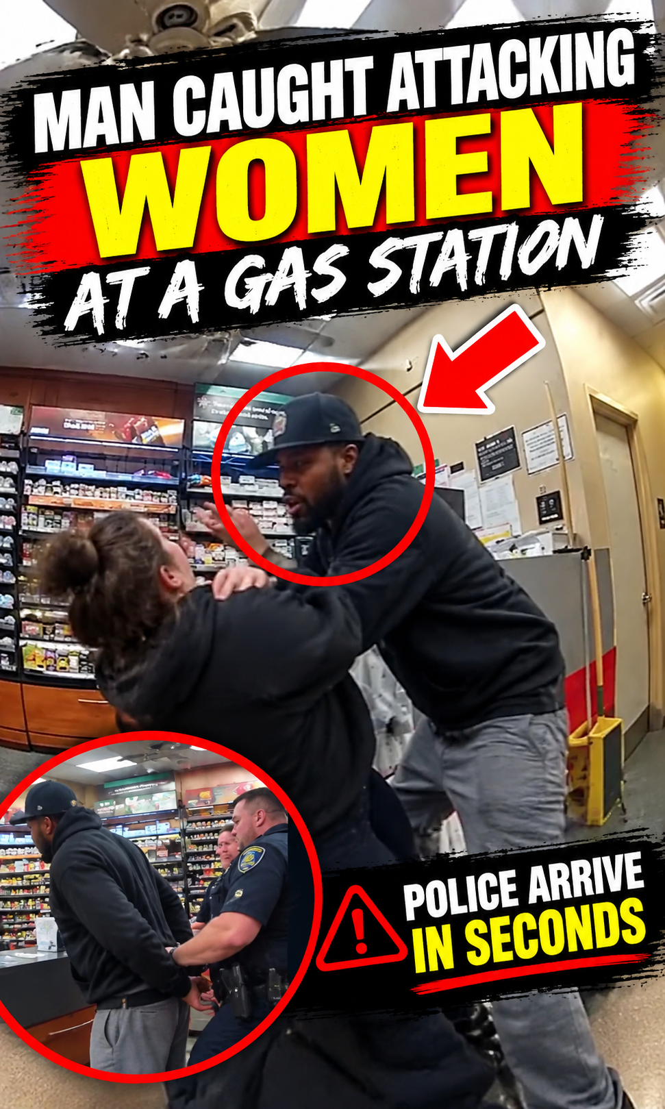 Man Caught Attacking Women at a Gas Station