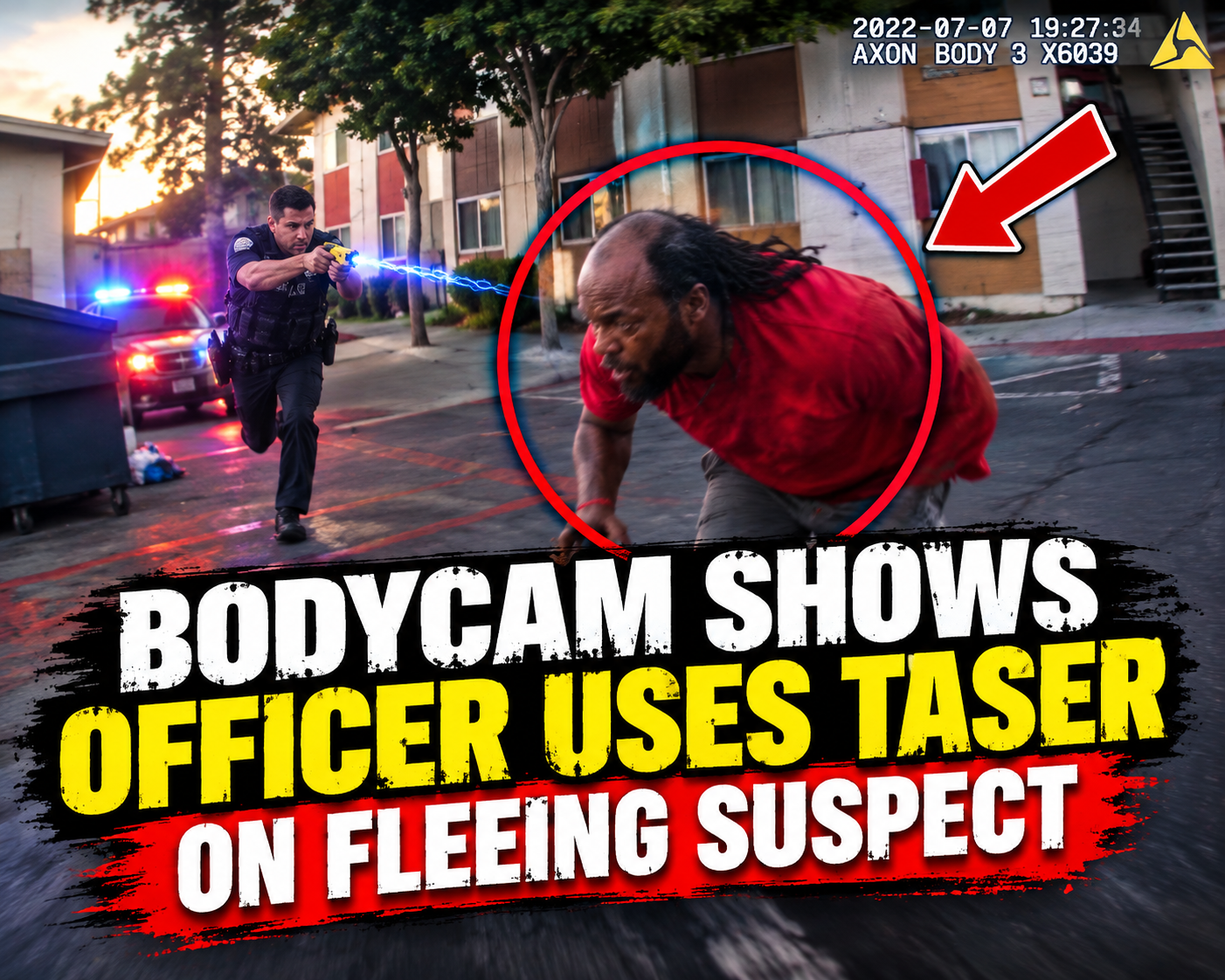Bodycam Shows Officer Using a Taser on Fleeing Suspect in San Diego