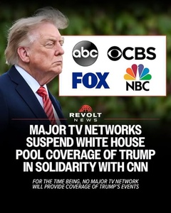Major TV Networks Suspend White House Pool Coverage of Trump After CNN Ban