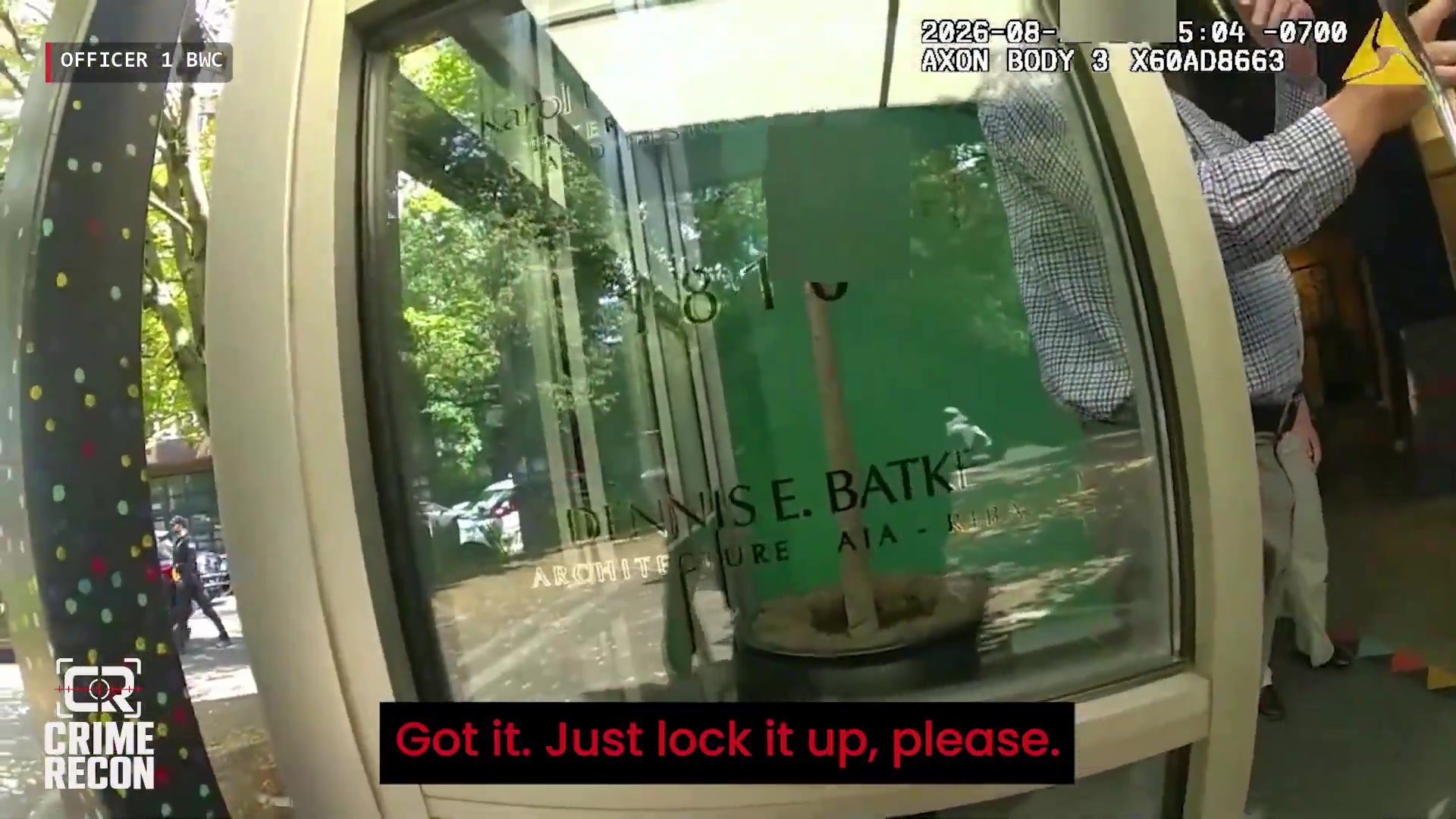 Real frame from the supplied Portland Police incident video