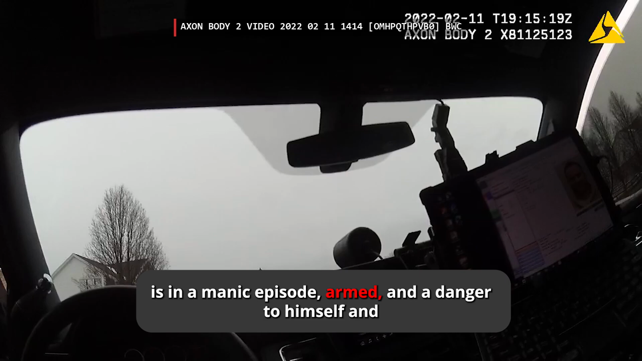 Real frame from the supplied Monroe police body-camera video