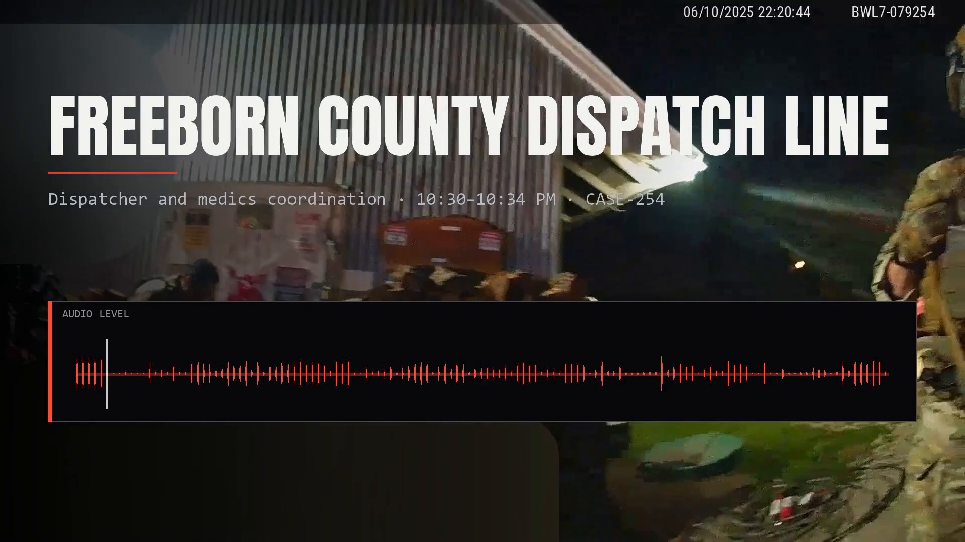 Frame from supplied June 10, 2025 law-enforcement video