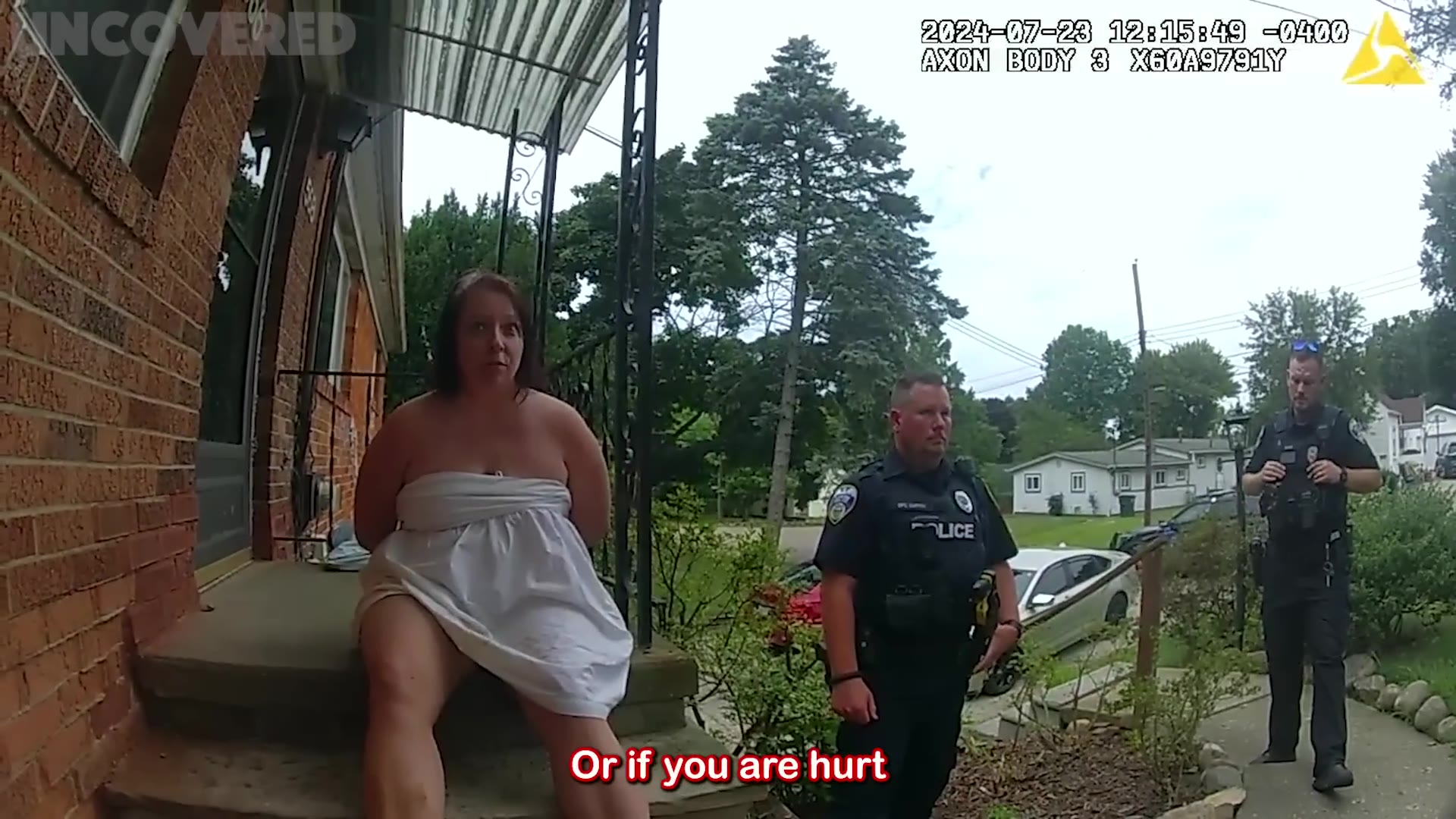 Frame from the supplied body-camera video