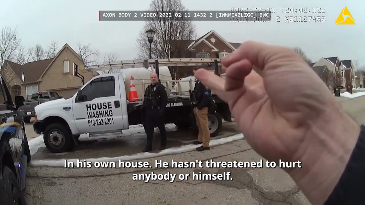 Real frame from the supplied Monroe police body-camera video