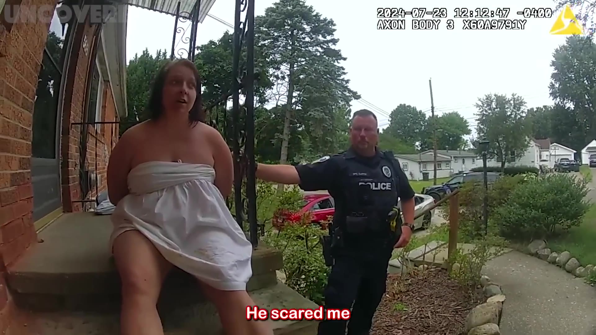 Frame from the supplied body-camera video