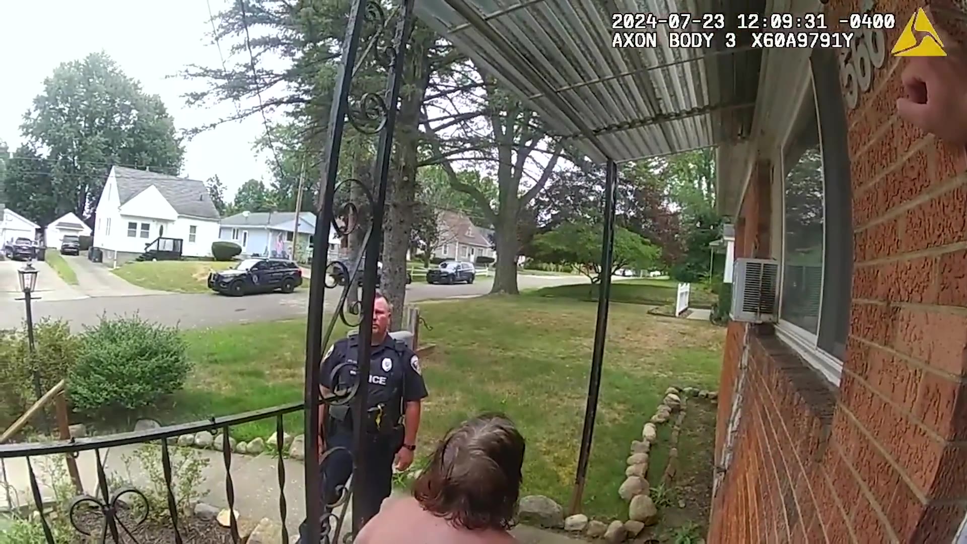 Frame from the supplied body-camera video
