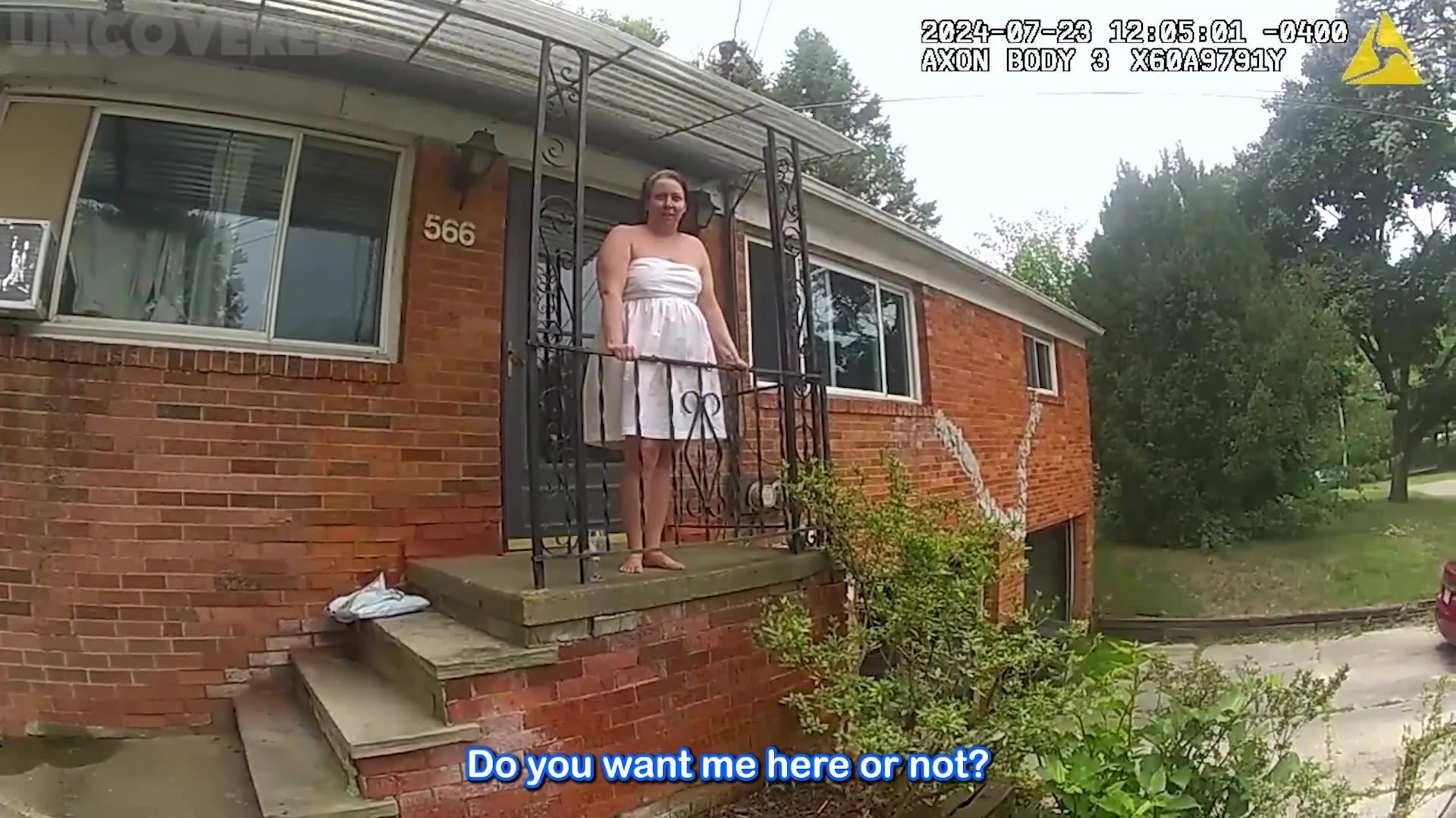 Frame from the supplied body-camera video