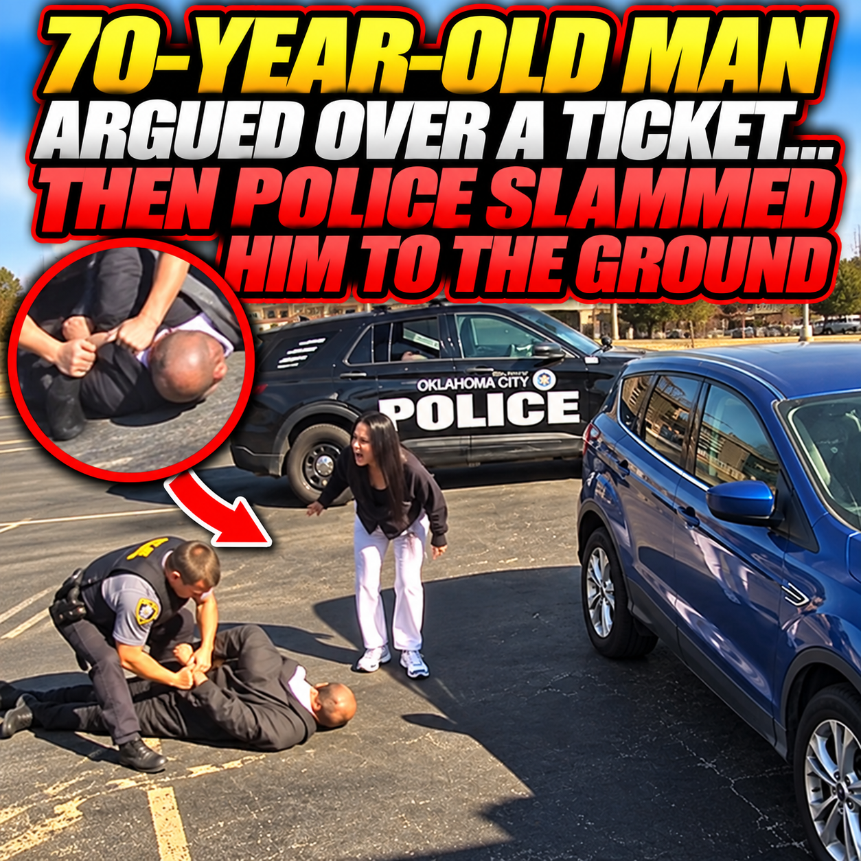 70-YEAR-OLD MAN ARGUED OVER A TICKET... THEN POLICE SLAMMED HIM TO THE GROUND