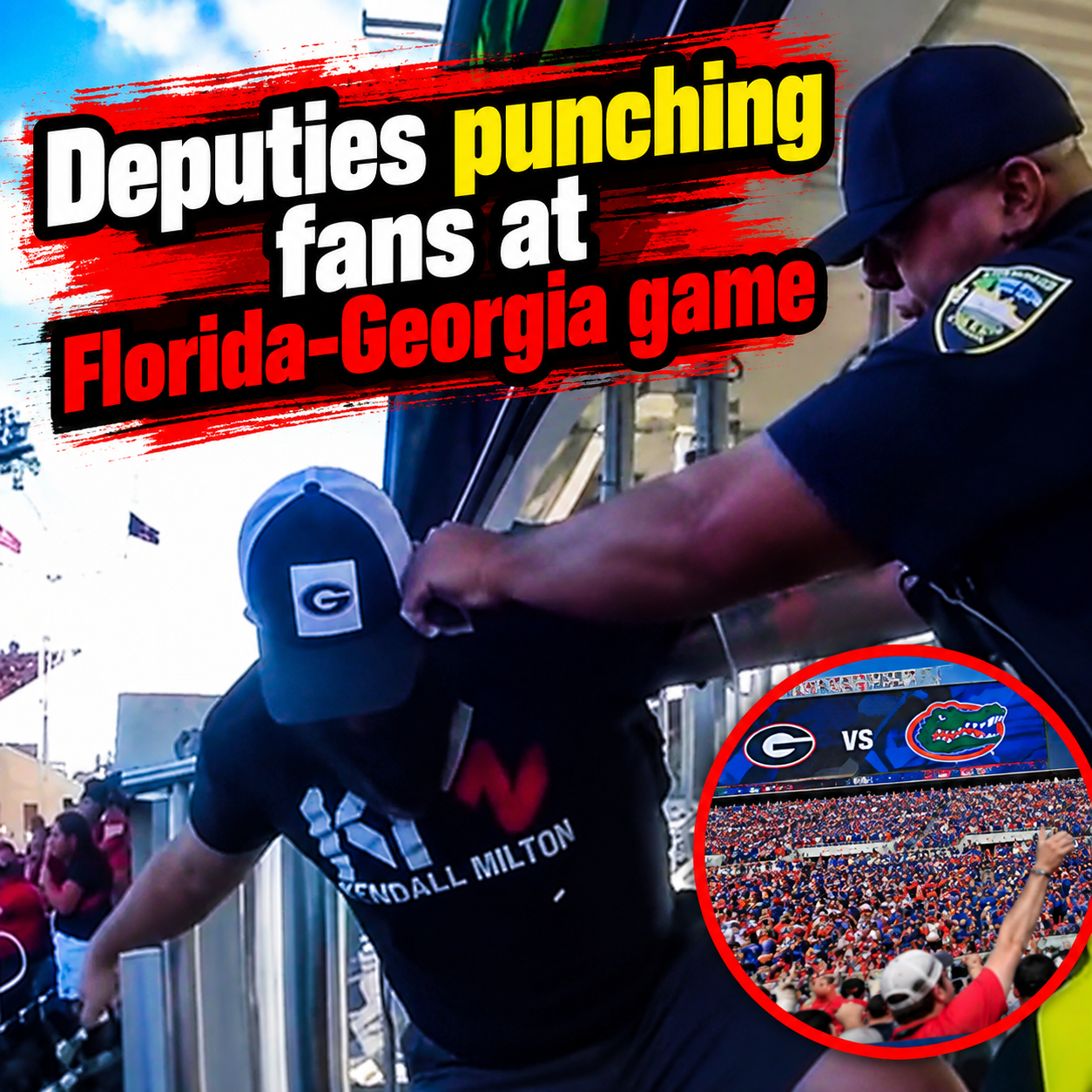 Deputies punching fans at Florida-Georgia game