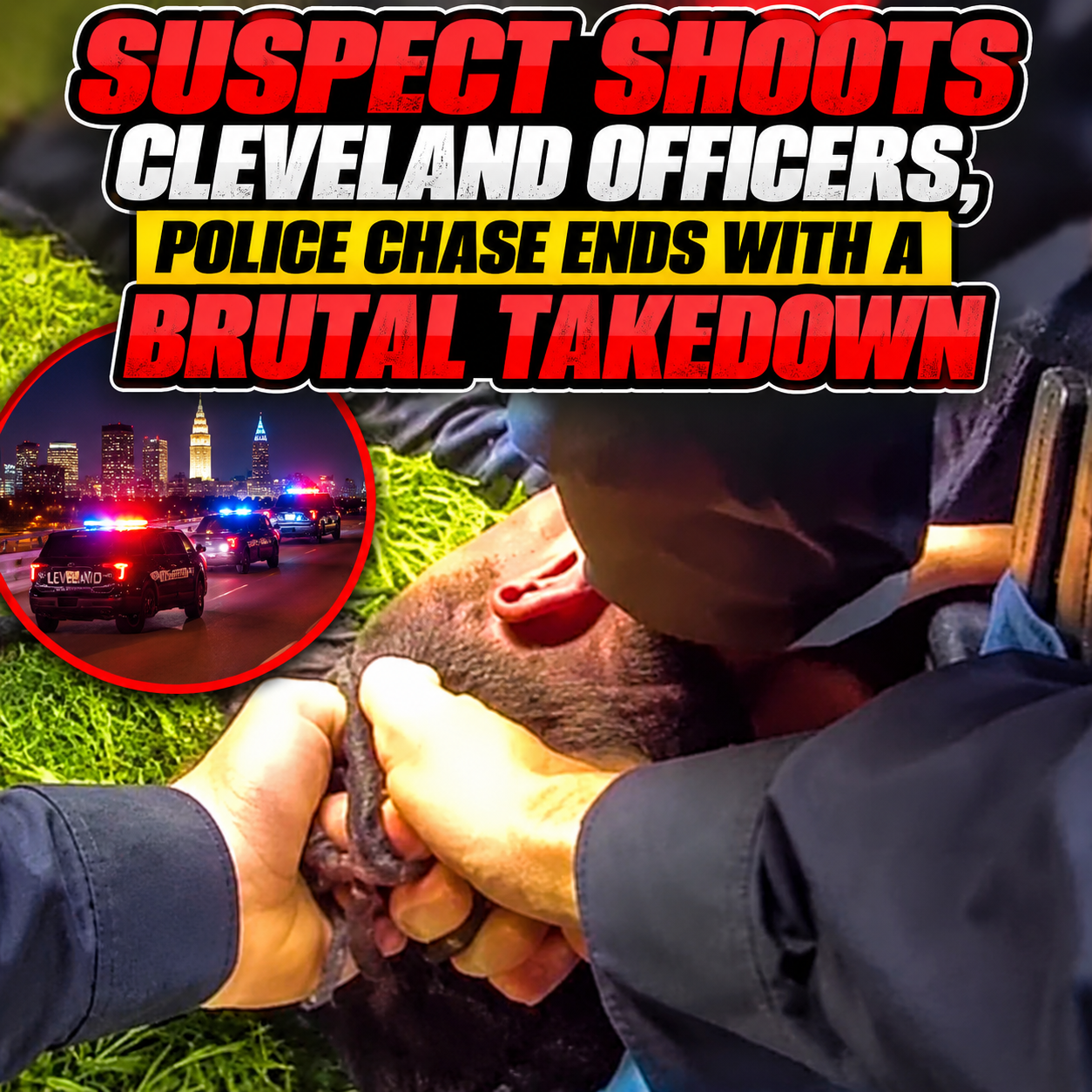 Suspect Shoots Cleveland Officers, Police Chase Ends With a Brutal Takedown
