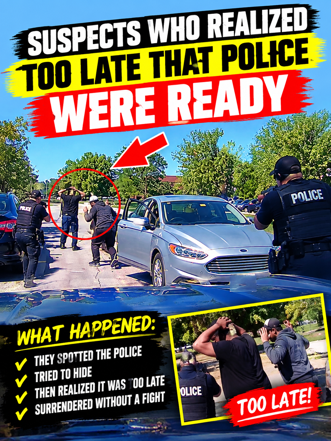Suspects Who Realized Too Late That Police Were Ready
