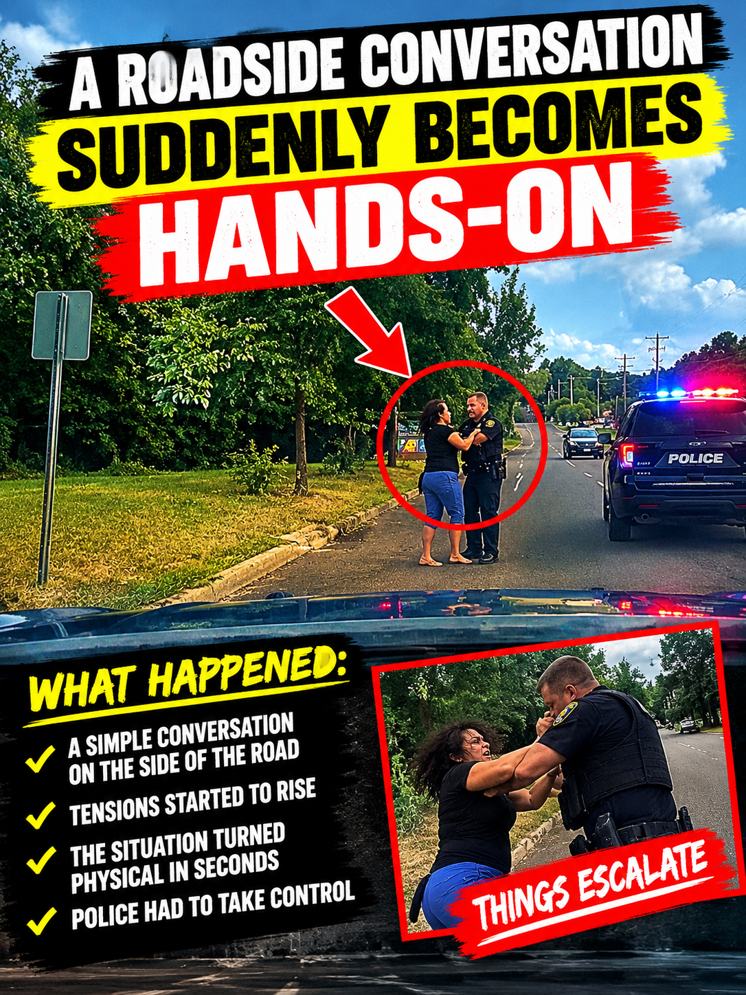 A Roadside Conversation Suddenly Becomes Hands-On
