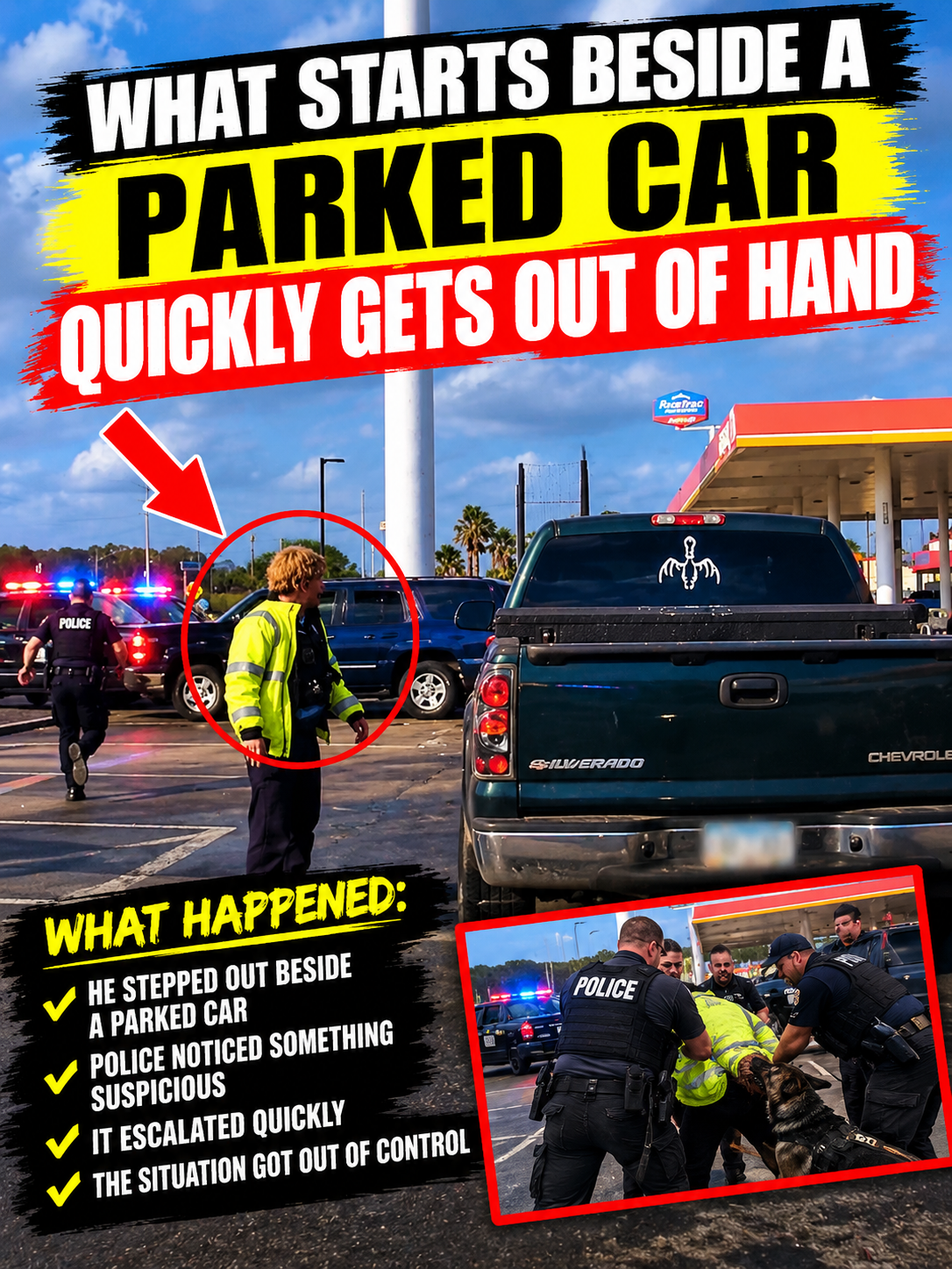 What Starts Beside a Parked Car Quickly Gets Out of Hand