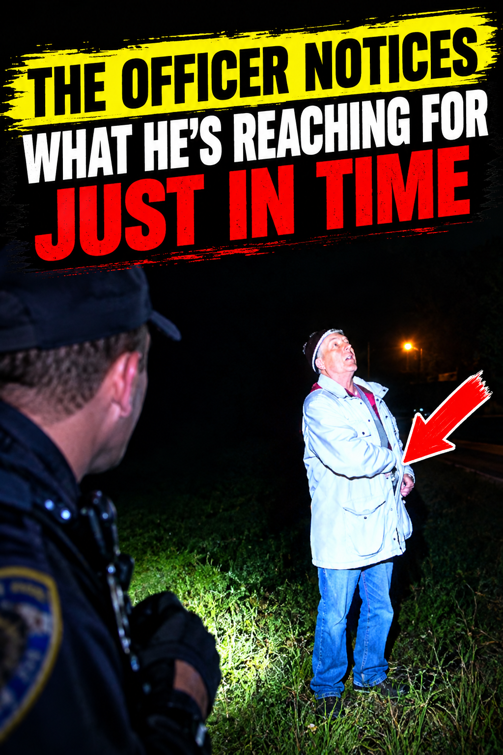 The Officer Notices What He’s Reaching For Just in Time