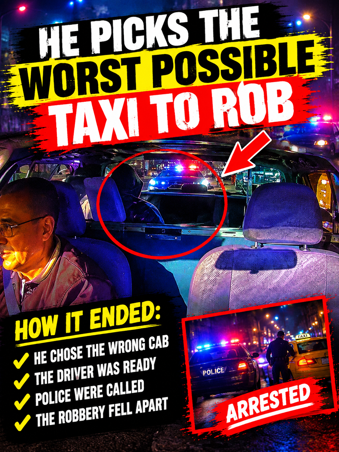 He Picks the Worst Possible Taxi to Rob