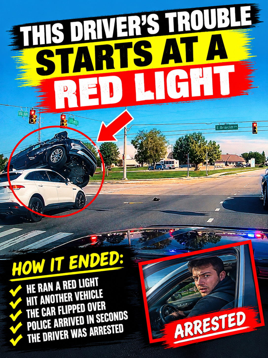 This Driver’s Trouble Starts at a Red Light