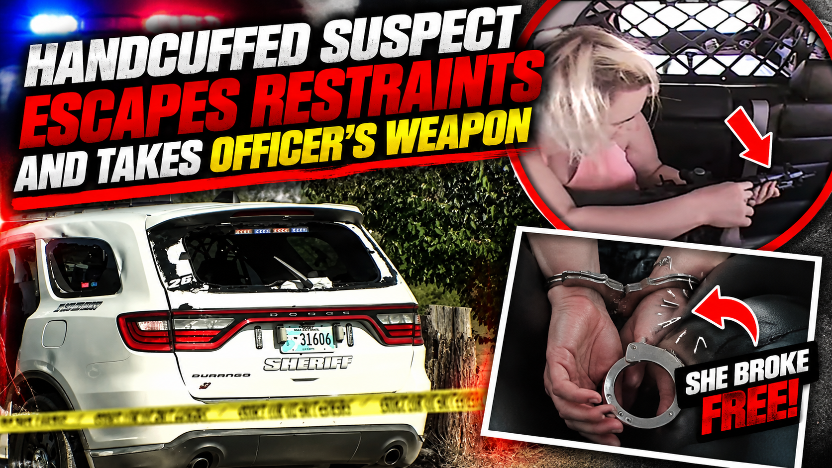Handcuffed Suspect Escapes Restraints and Takes Officer’s Weapon