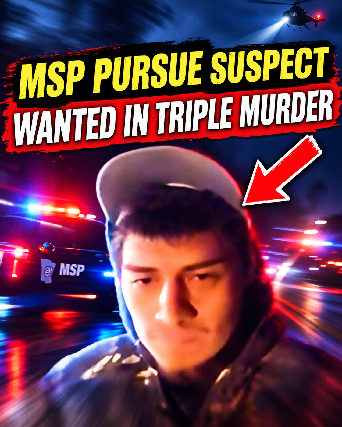 Michigan State Police Pursue Suspect Wanted in Triple Murder