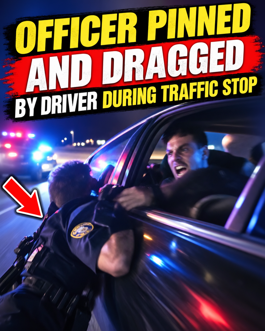 Officer Gets Pinned and Dragged by Driver During Traffic Stop