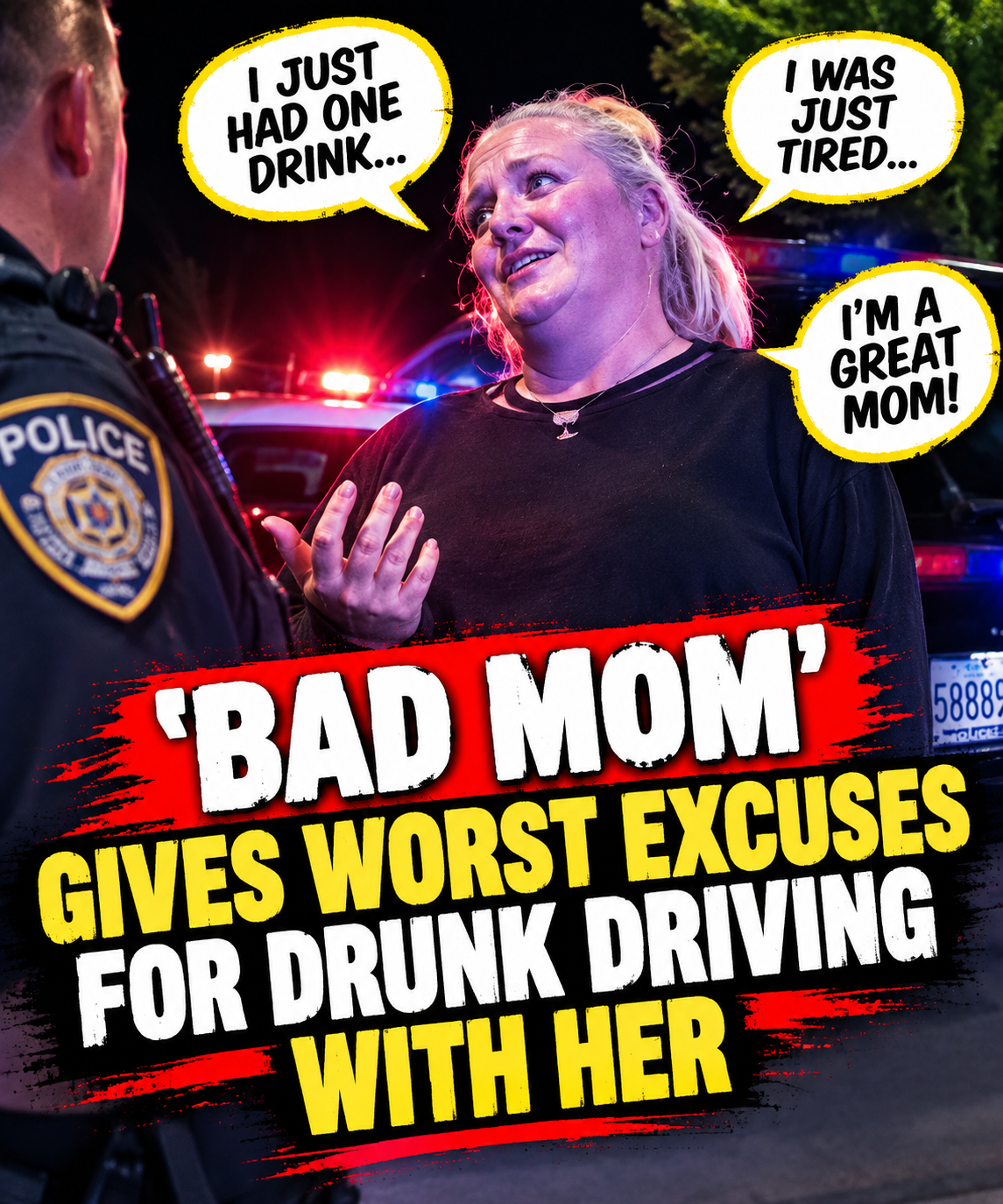 ‘Bad Mom’ Gives Worst Excuses for Drunk Driving with Her Baby