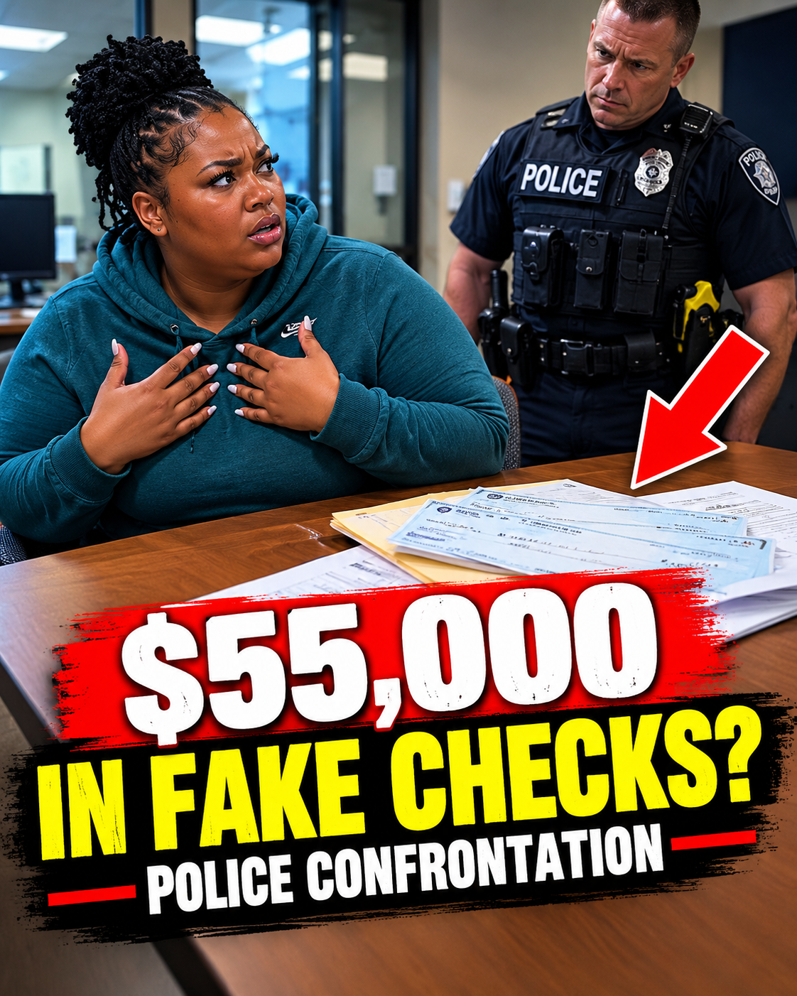 She Deposited $55,000 in Fake Checks Then Punched the Cop... Instantly Regret It