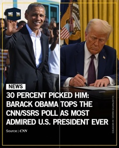Barack Obama Leads CNN/SSRS Poll When Americans Are Asked Which U.S. President They Admire Most