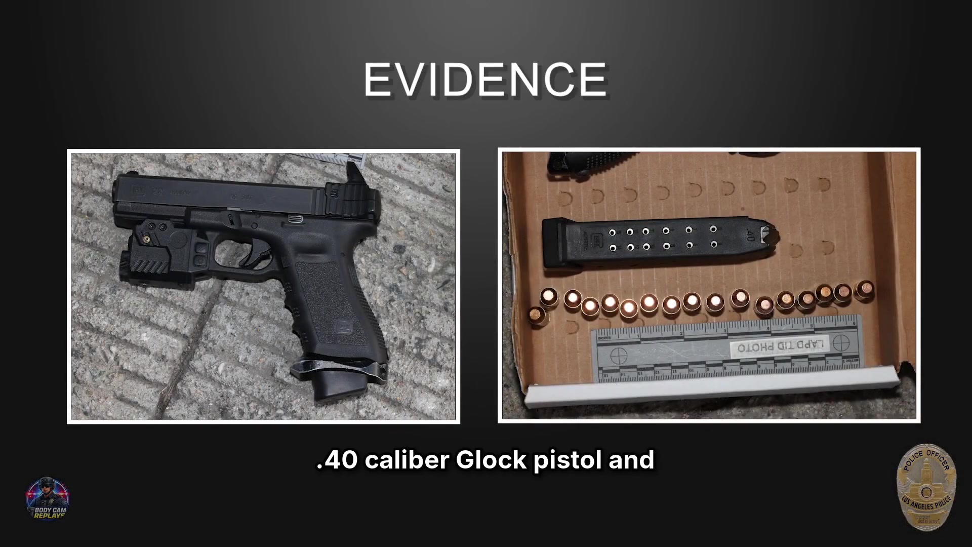 Real frame from the supplied LAPD body-camera video