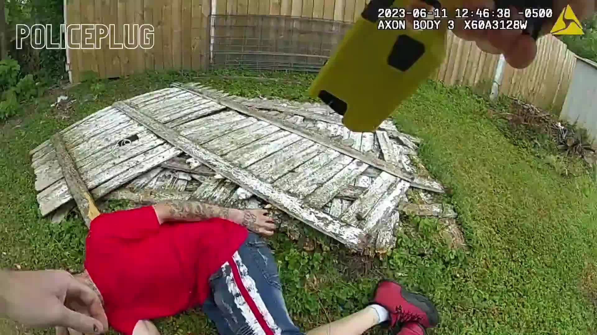 Real frame from the supplied Joliet police body-camera footage