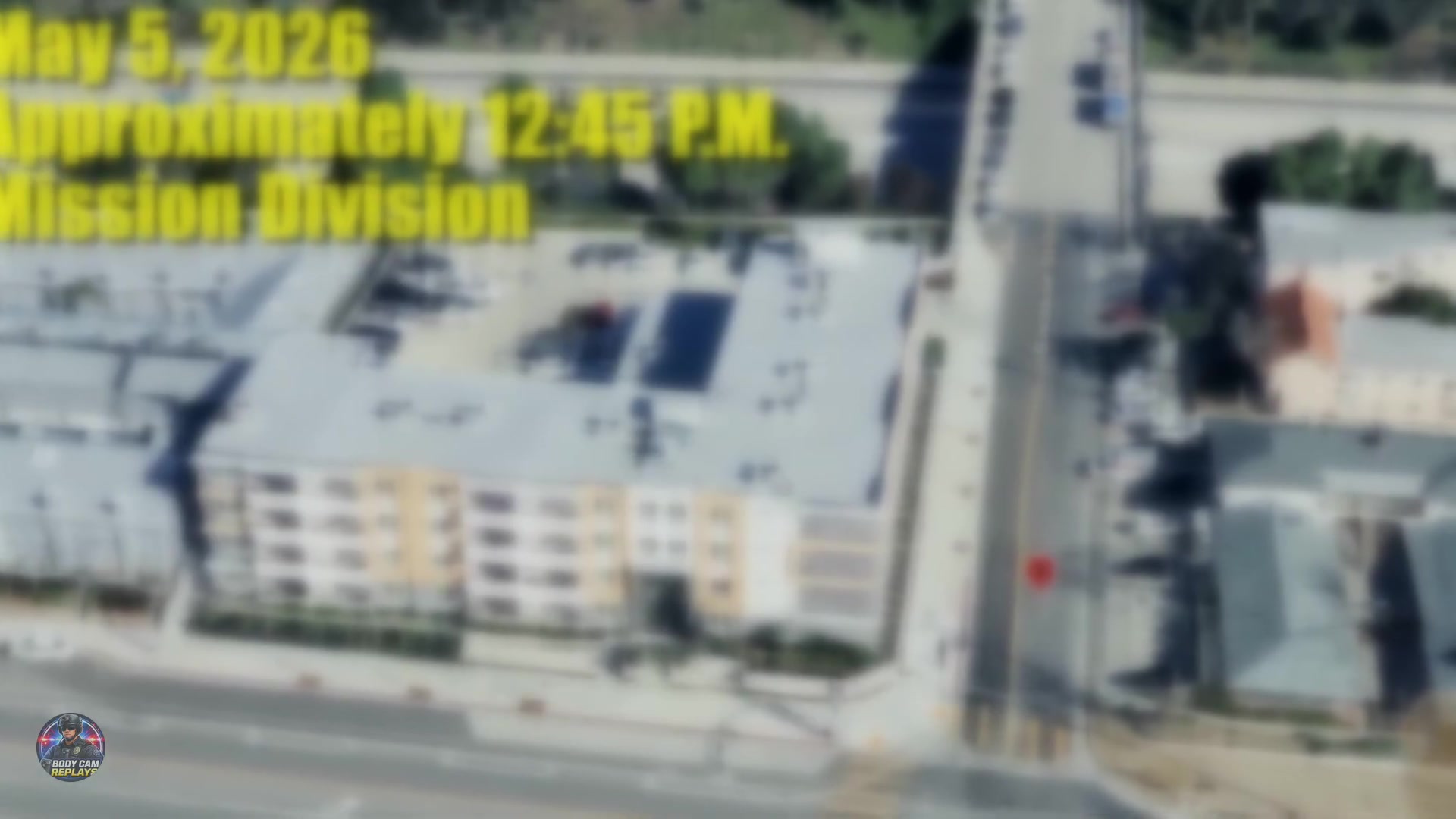 Real frame from the supplied LAPD body-camera video