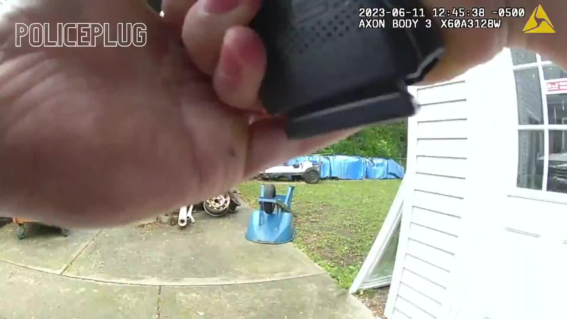 Real frame from the supplied Joliet police body-camera footage