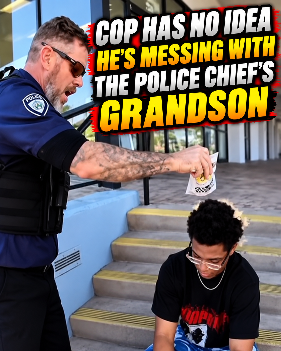 Cop Has No Idea He’s Messing With the Police Chief’s Grandson
