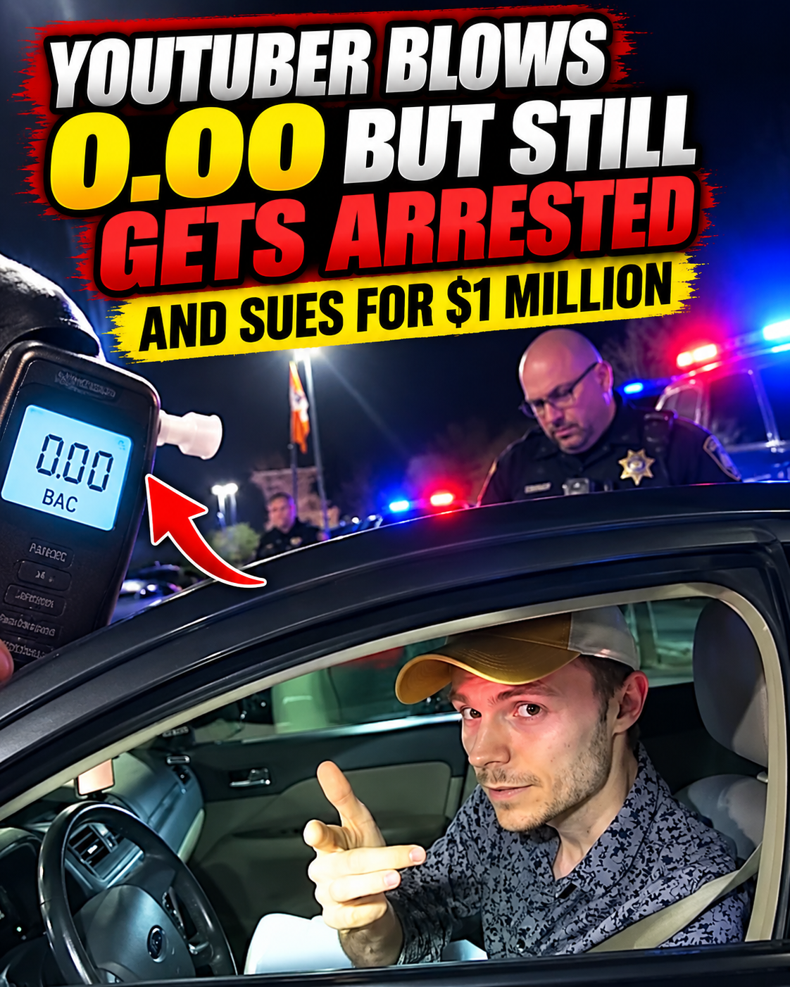 YouTuber Blows 0.00 but Still Gets Arrested and Sues for $1 Million