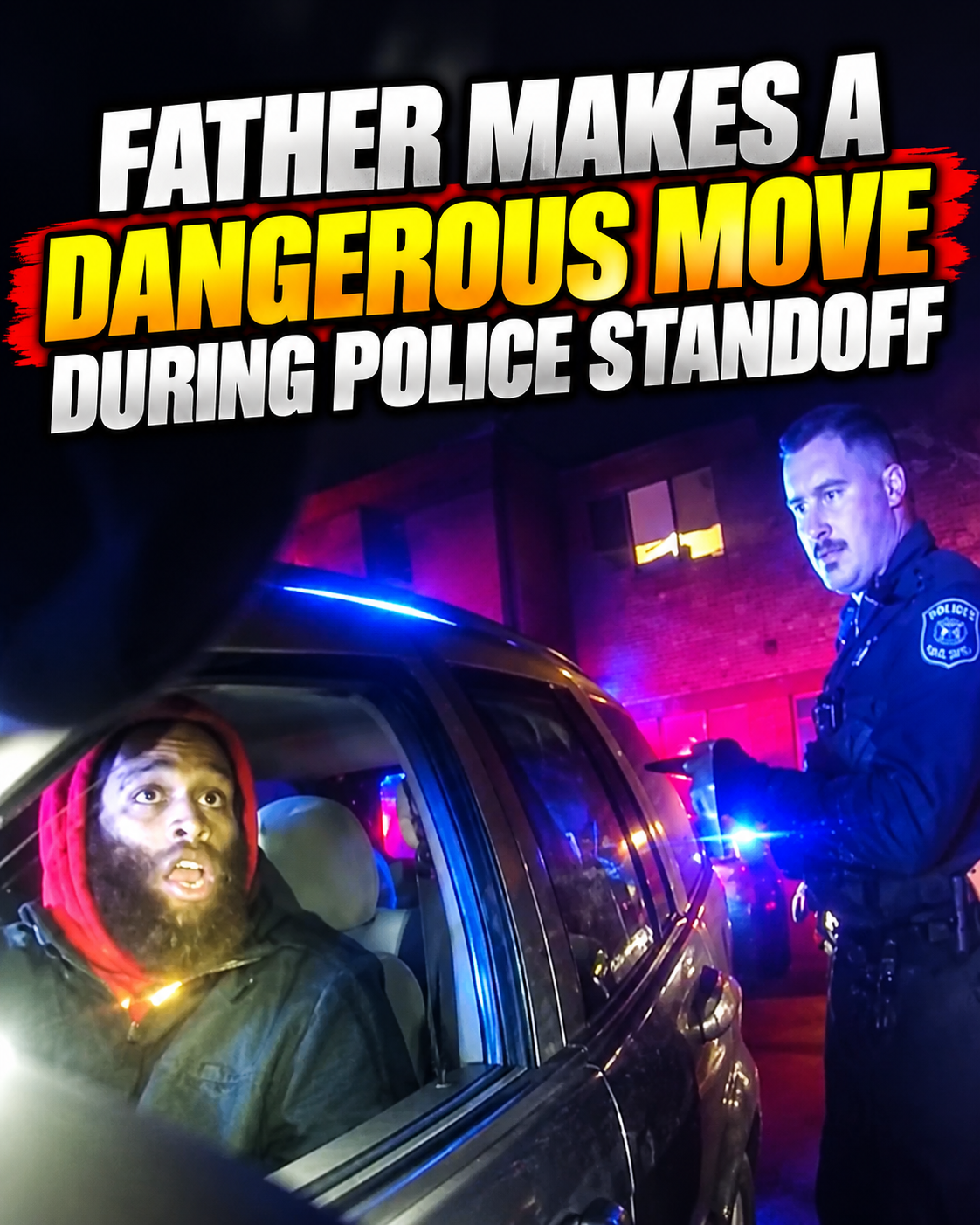 Father Uses His Child as a Shield During Violent Police Confrontation