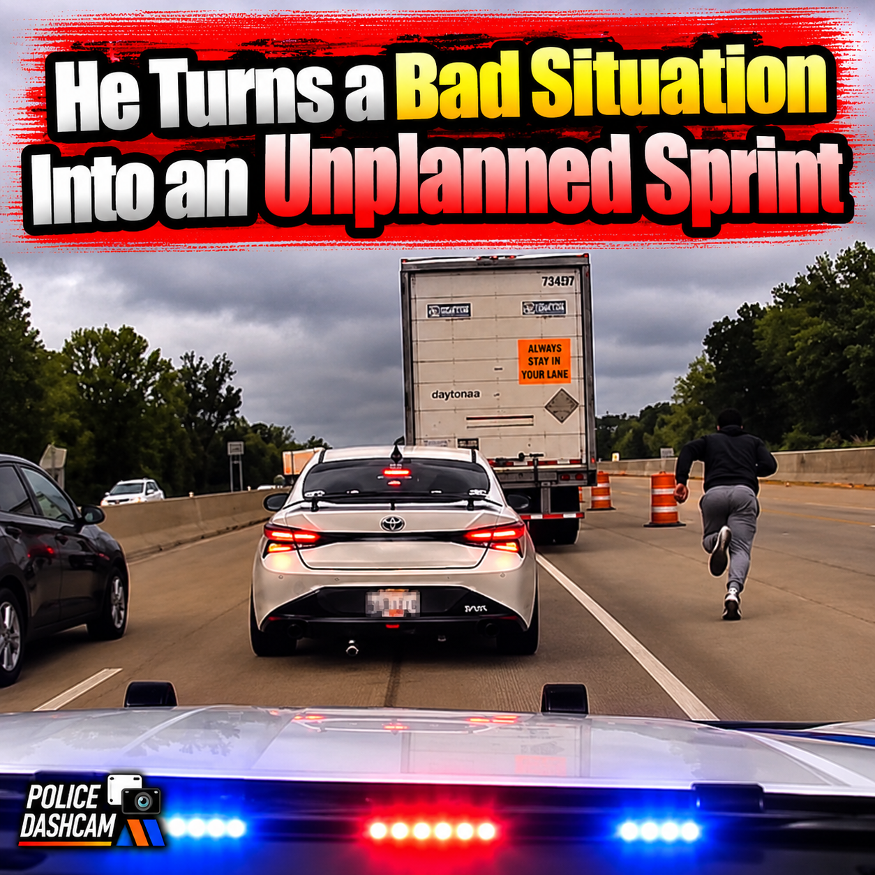 He Turns a Bad Situation Into an Unplanned Sprint