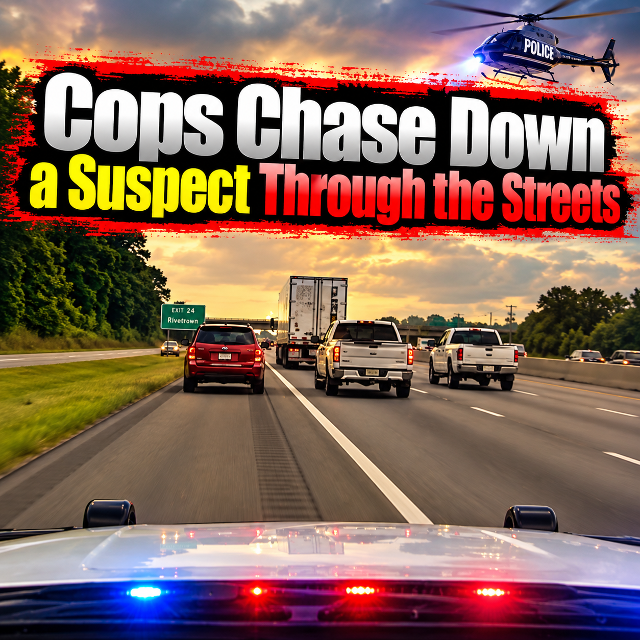 Cops Chase Down a Suspect Through the Streets