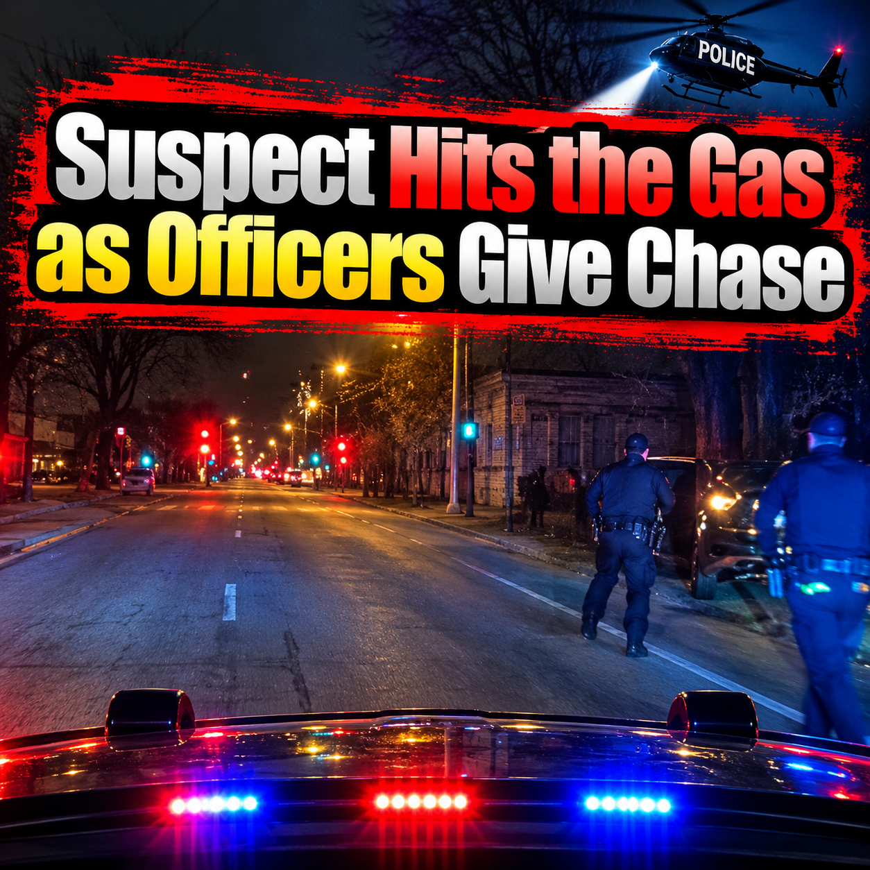 Suspect Hits the Gas as Officers Give Chase