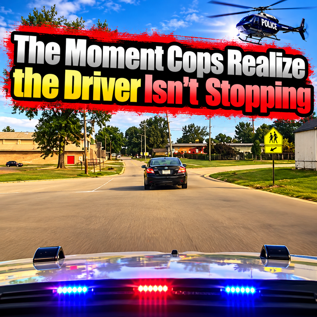 The Moment Cops Realize the Driver Isn’t Stopping