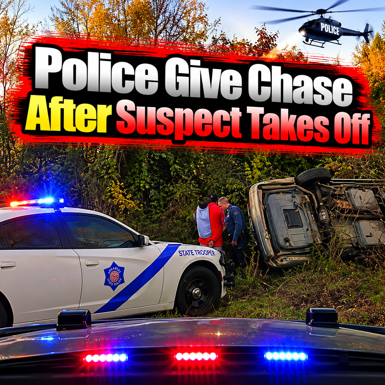Police Give Chase After Suspect Takes Off