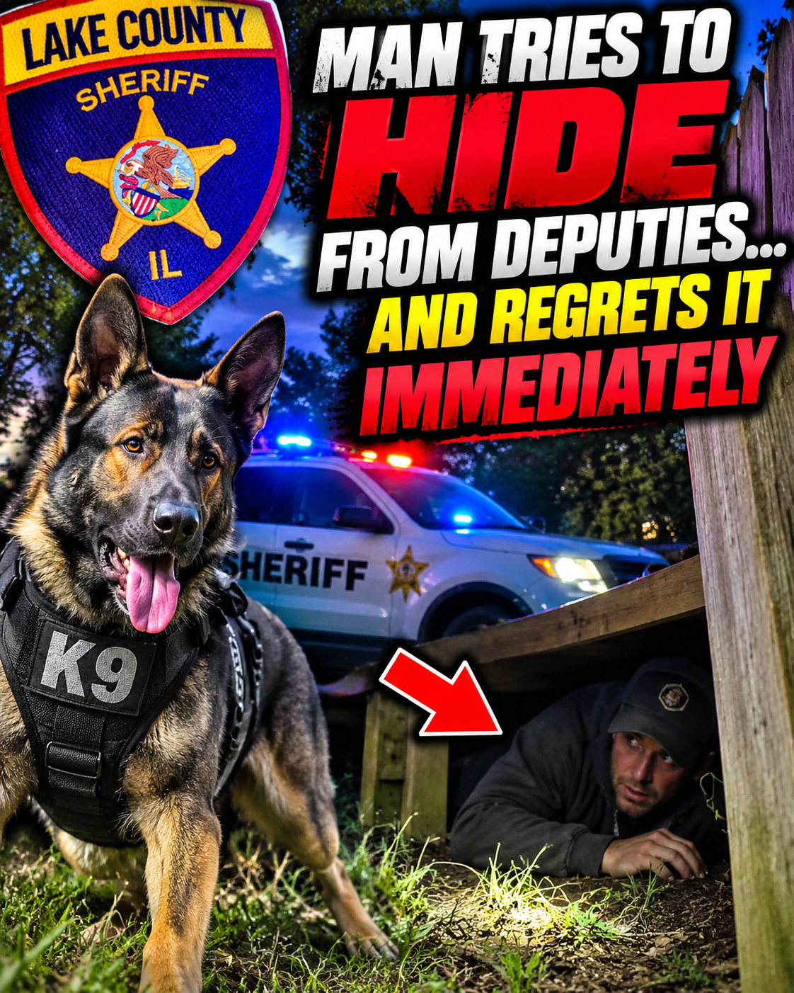 Man Tries To Hide From Deputies… And Regrets It Immediately