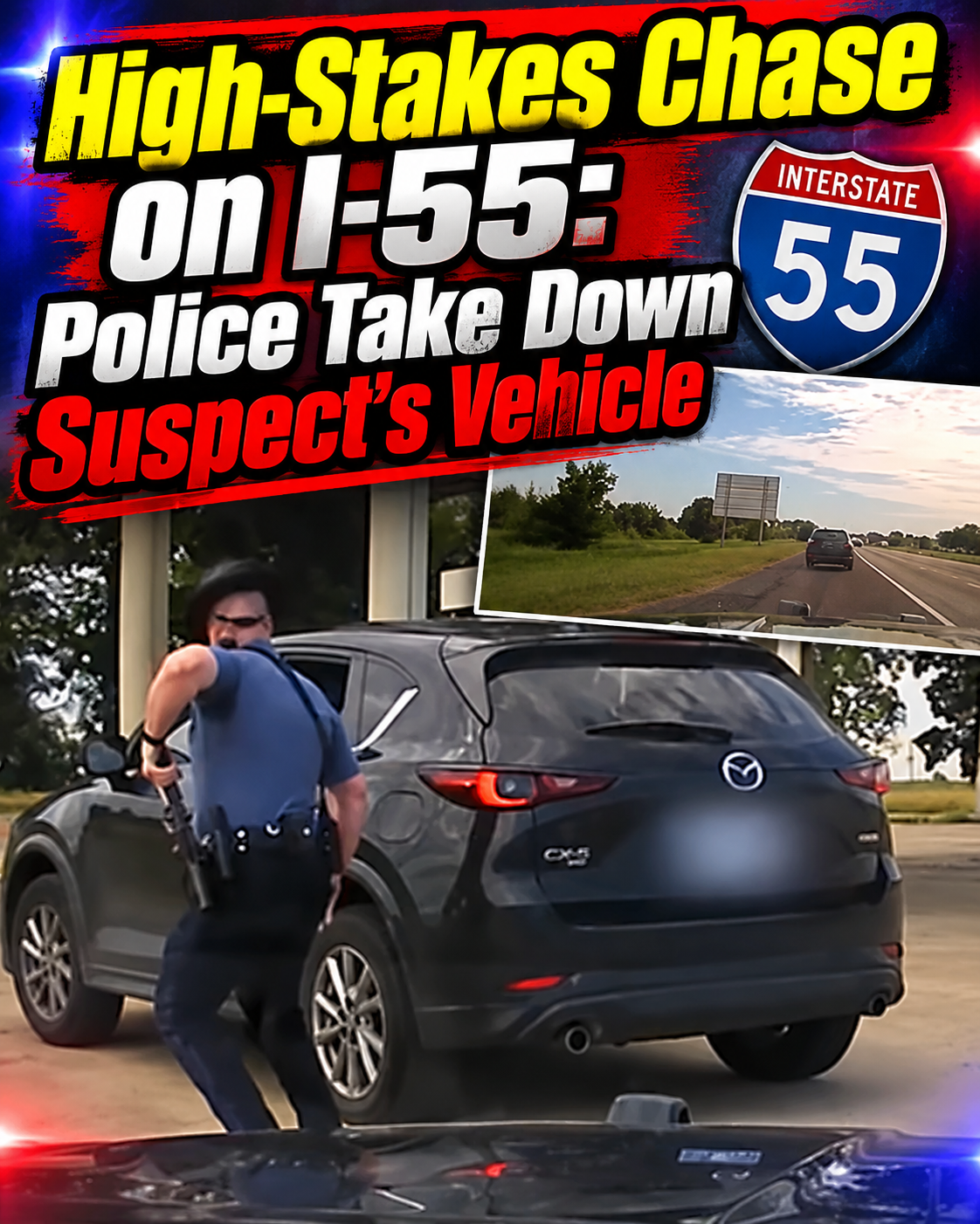 High-Stakes Chase on I-55: Police Take Down Suspect's Vehicle