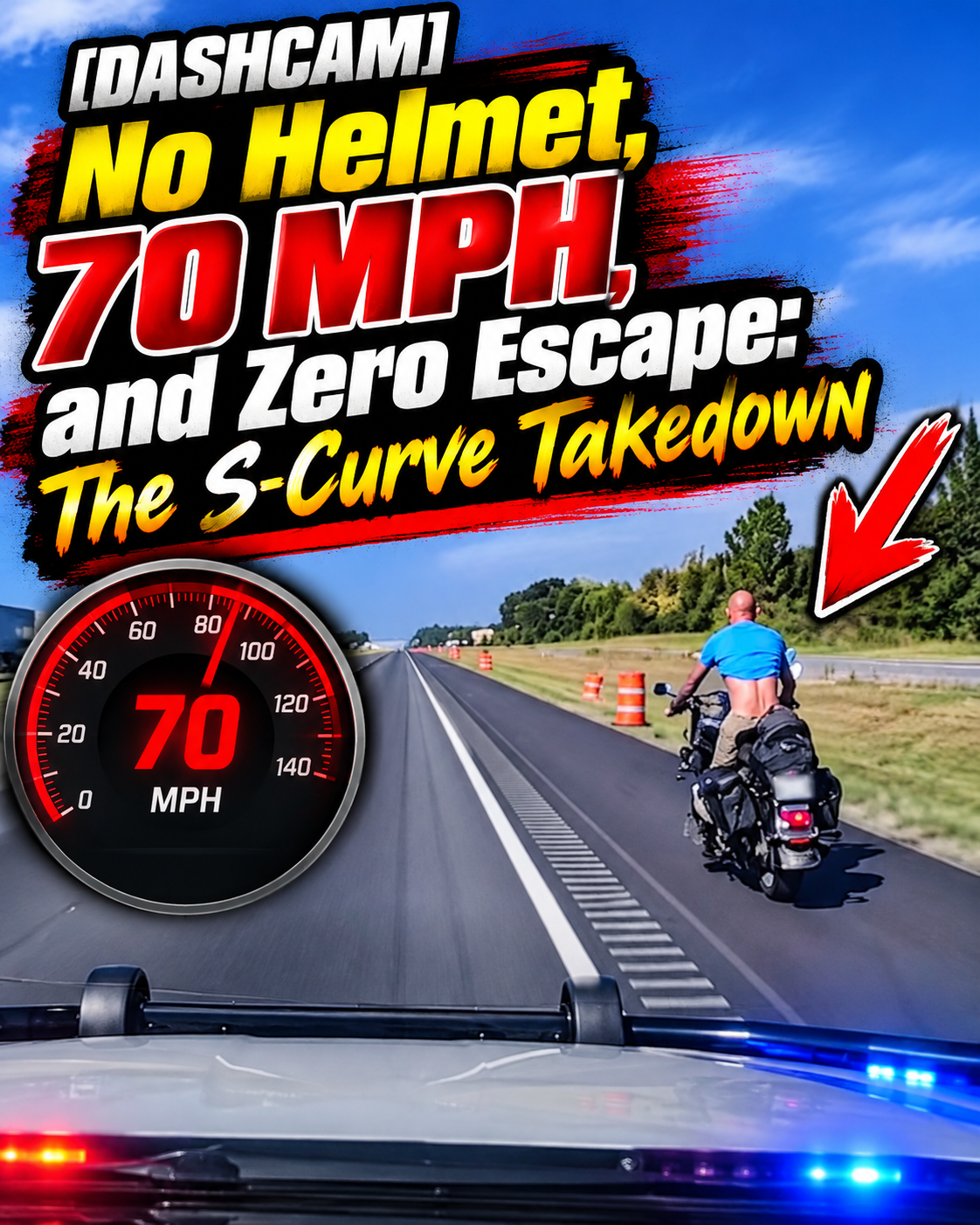[DASHCAM] No Helmet, 70 MPH, and Zero Escape: The S-Curve Takedown