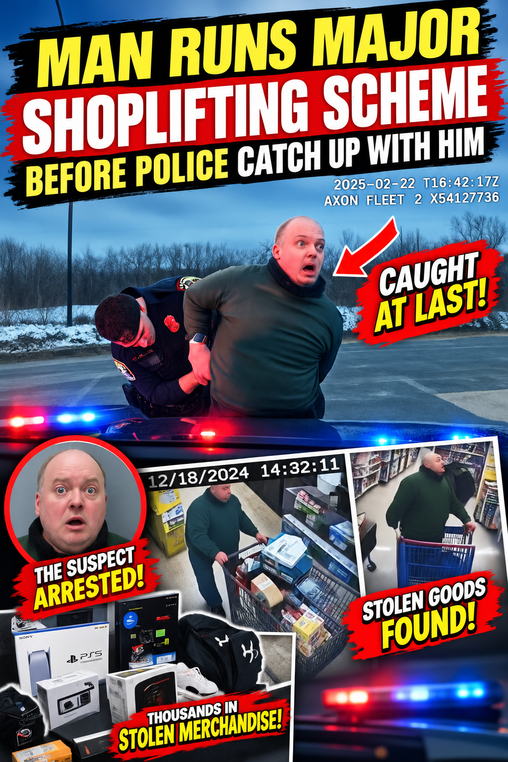 Man Runs Major Shoplifting Scheme Before Police Catch Up With Him