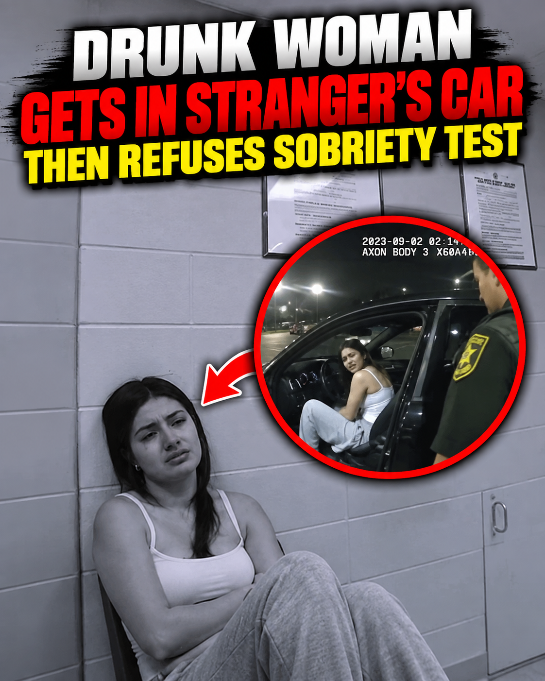 Woman Climbs Into Stranger's Car At Outback, Refuses Sobriety Test - Deputy Bodycam