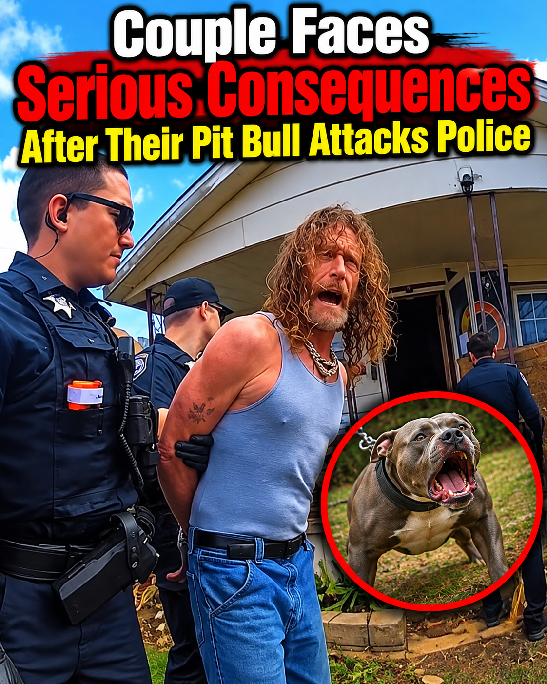 Irresponsible Couple Suffers Consequences After Pitbull Attacks Cops3