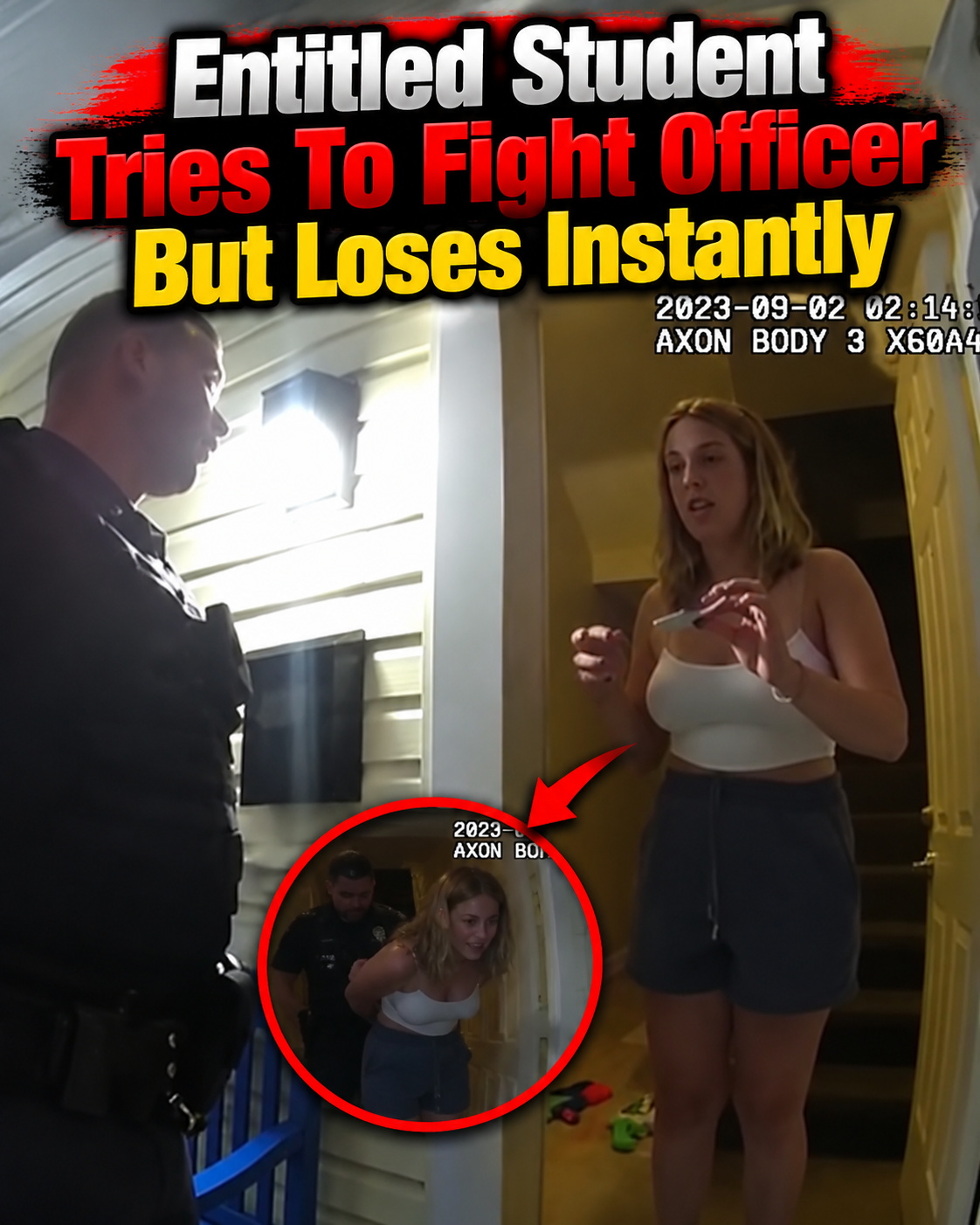 Entitled Student Tries To Fight Officer, Loses Instantly
