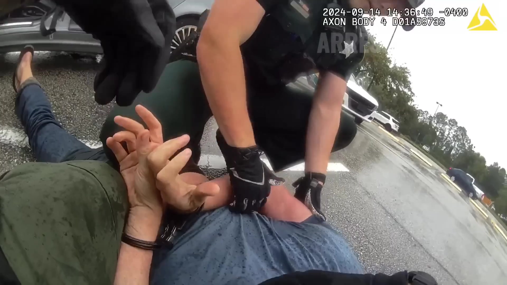 Frame from the supplied September 14, 2024 body-camera footage
