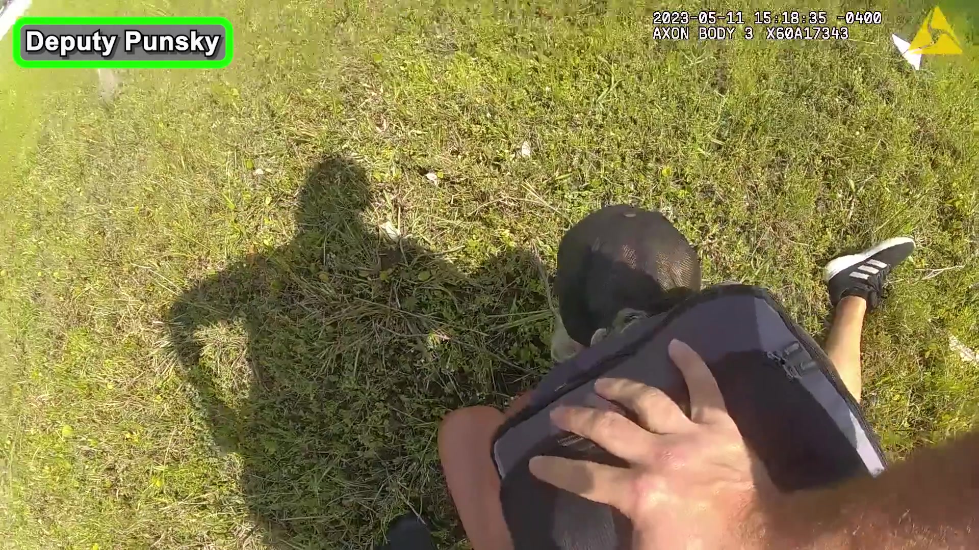 Frame from the supplied Flagler County Sheriff footage