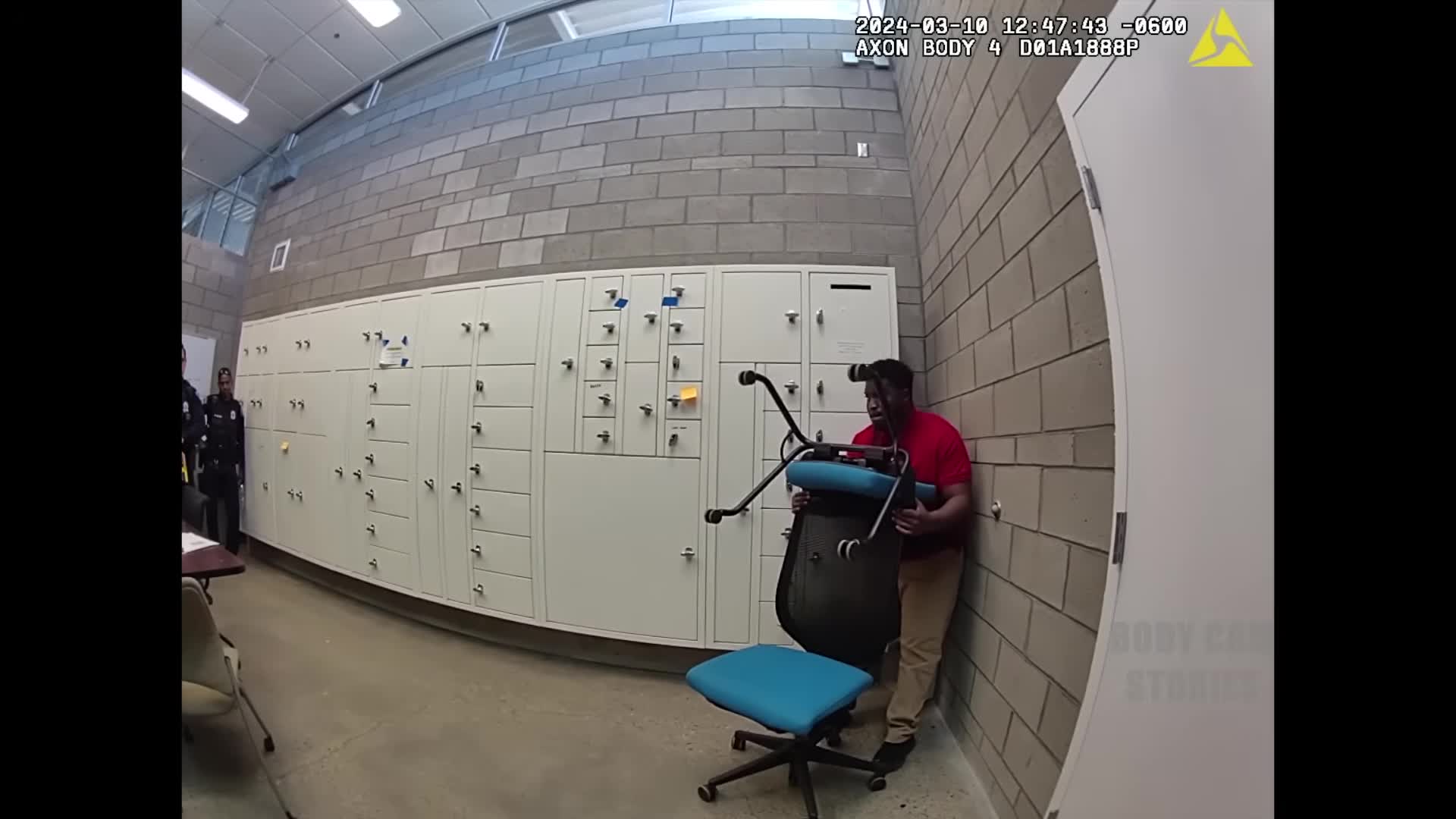Horizontal frame from the supplied Albuquerque Police body-camera footage