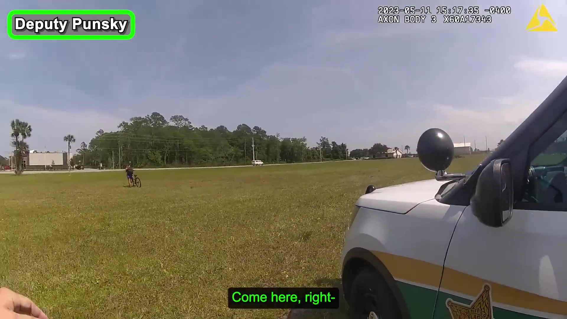 Frame from the supplied Flagler County Sheriff footage