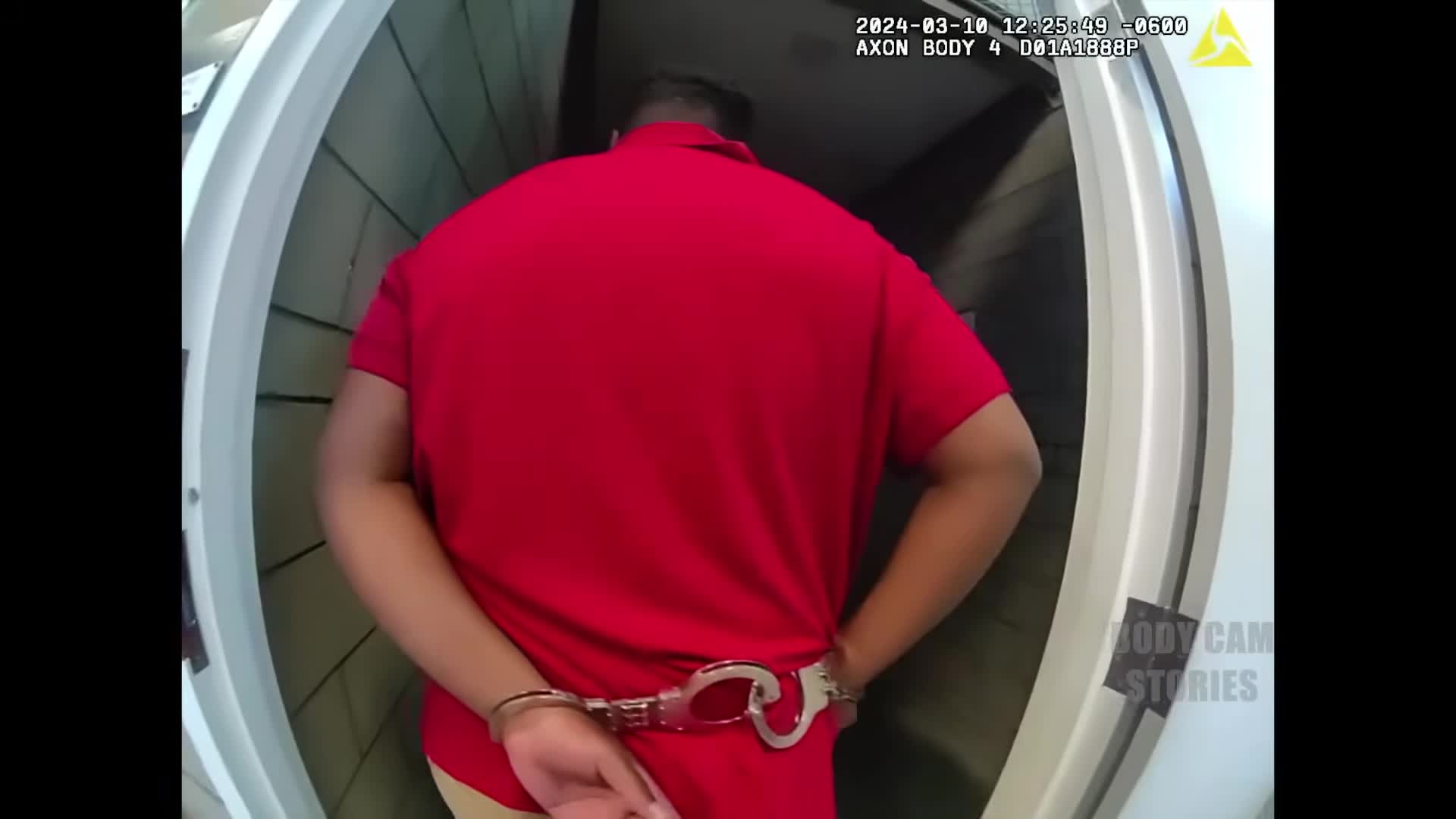 Horizontal frame from the supplied Albuquerque Police body-camera footage